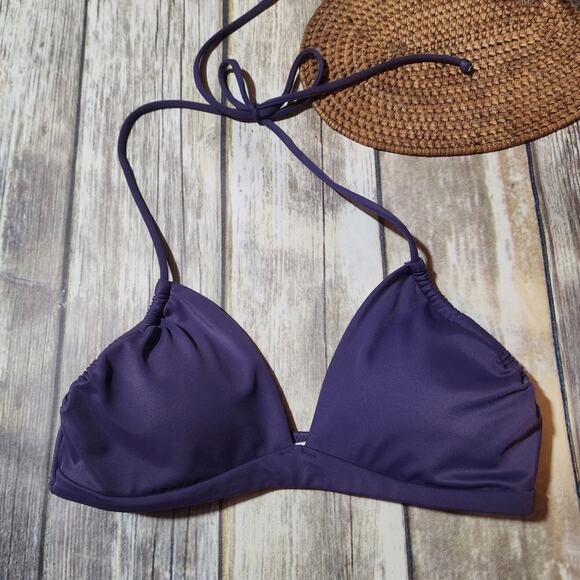 Victoria's Secret purple triangle bikini top woman's size small - Picture 1 of 10